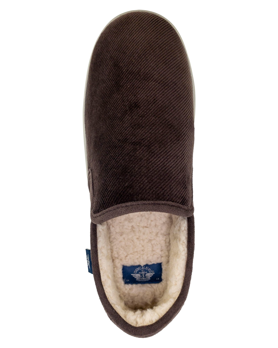 (image for) Unique Twin-Gore Slip On Corduroy Slippers